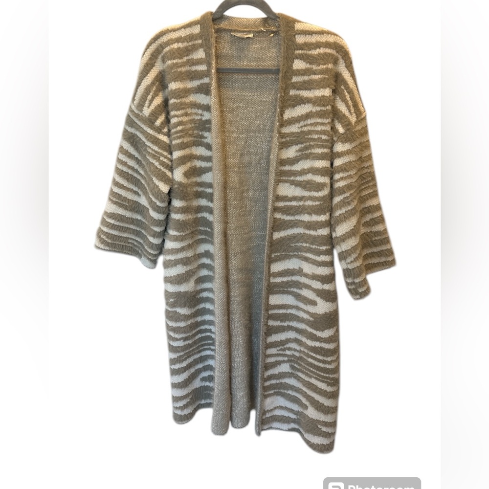 Zebra long cardigan